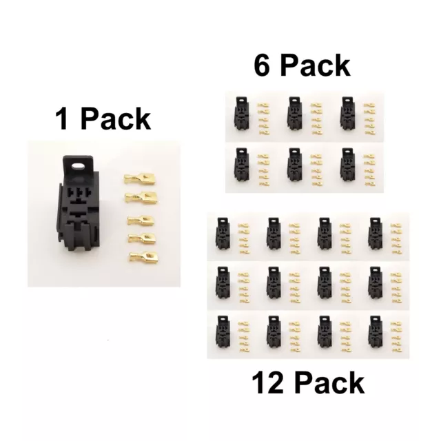 Micro Relay Socket With Terminals - With Mounting Tab - Choose From 1x 6x 12x