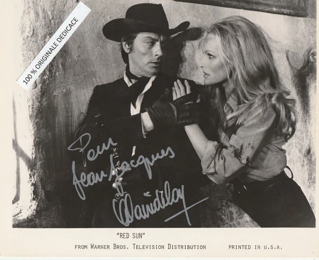 AUTOGRAPHE DEDICACE AUTHENTIQUE Alain Delon Acteur 12,5 x17,5cm EUR 52