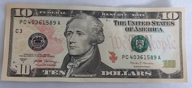 Series 2017 Au Crisp Ten Dollar Error Note Front To Back Print & Impressed