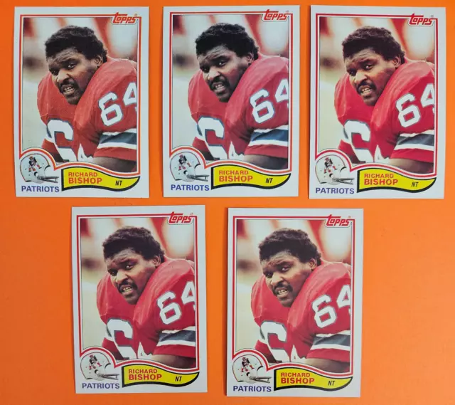 1978 Topps Football Richard Bishop 143 Lot of 5 cards sell as seen in photos