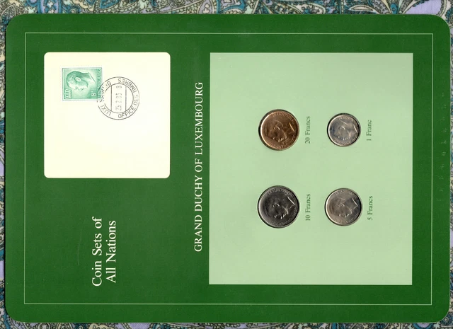 Coin Sets of All Nations Luxembourg w/Card 1980 - 1981 UNC 10 Francs 1980