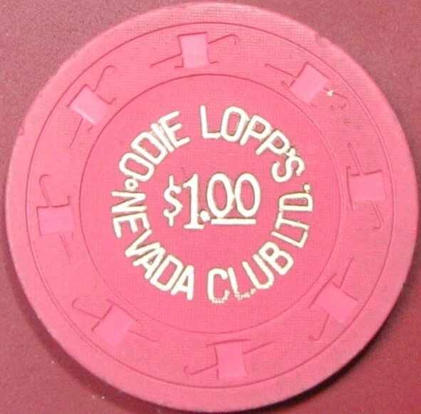 $1 Casino Chip. Nevada Club, Laughlin, NV. Rare. Y68.