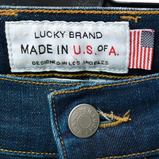 Lucky Brand Charlotte Kick Évasé Blanc Chêne Jeans Taille 00/24 Bootcut Large 2