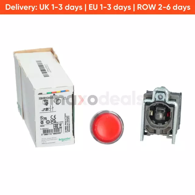 Schneider Electric XB4BW34G5 Harmony XB4 Illuminated Push Button Red New NFP