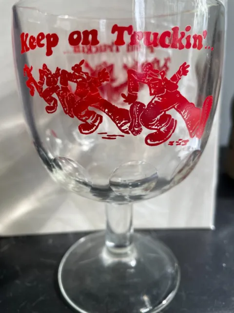 Keep on Truckin Glass Beer Mug by Robert Crumb 1970s?