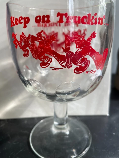 Keep on Truckin Glass Beer Mug by Robert Crumb 1970s?