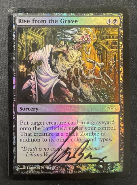 MTG FOIL Rise from the Grave-Artist Signed - WPN Promo Magic the Gathering Card