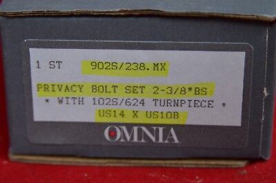 Omnia Mortice Privacy Bolt Set Square Modern Turnpiece & Rose Lock 902S/238.MX