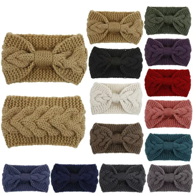 Knitted Knot Headband Head Wrap Ear Hair Band Winter Crochet Turban Women nbm / 3