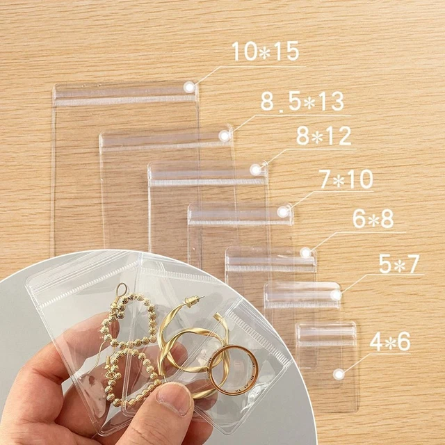 Collana Bracciale Anello Cerniera Borse Serratura Borsa Autosigillante PVC Plastica Gioielli Borsa