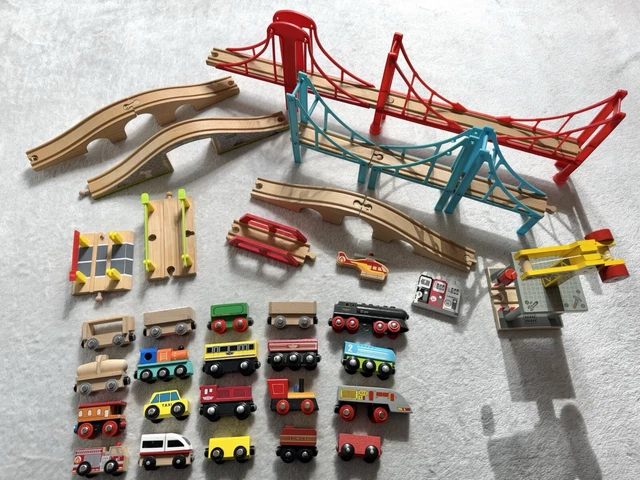 HUGE WOODEN TRAIN Set Bundle - Brio, Ikea and Others £104.68 - PicClick UK