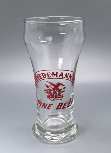 Wiedemann's Beer Sham Glass / Vtg Barware Advertising / Man Cave Bar Drink Decor