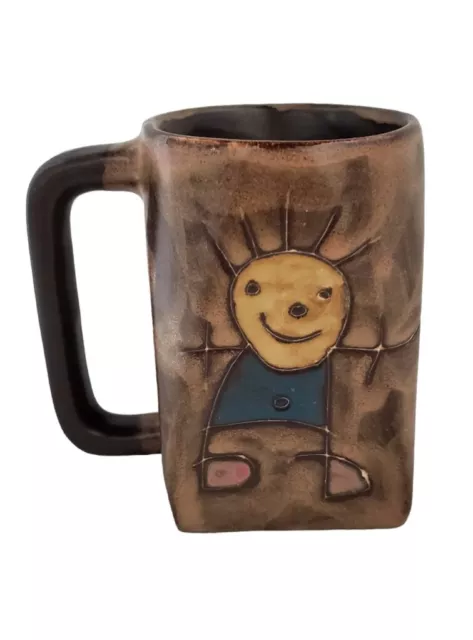 Design by Mara Mexico Mug Art Pottery Stoneware Original Signed Child Balloon