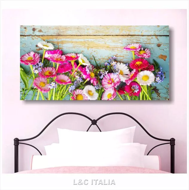 Orchidea Rosa Zen 2 Quadro moderno fiori bianchi 90x45 soggiorno camera da letto