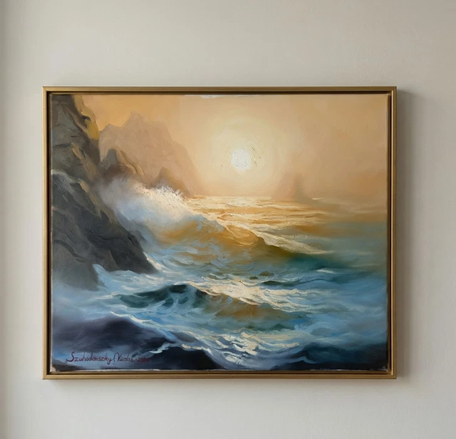 Tableau Photo Du Phare De Kéréon - Cadre Bois 40x40 Cm, Fabrication Bretonne, Déco Marine