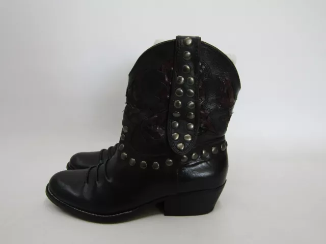 Reba Womens Size 7.5 M Black Leather Zip Studded Ankle Fashion Boots Bootie Reba Womens Size 7.5 M Black Leather Zip Studded Ankle Fashion Boots Bootie