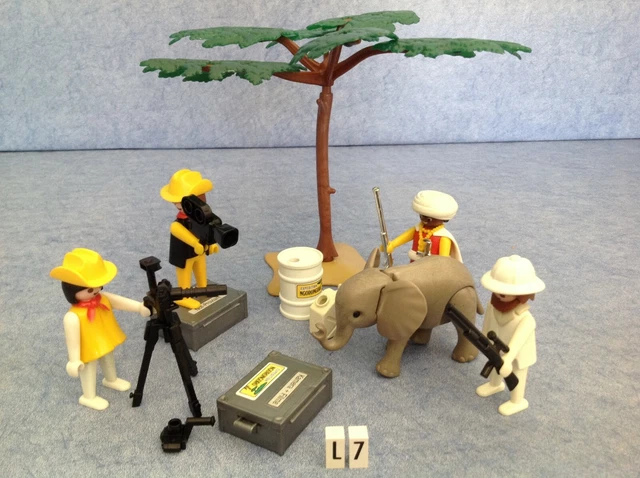 (L7) playmobil Expédition NGORONGORO ref 3414 année 1980 vintage klicky