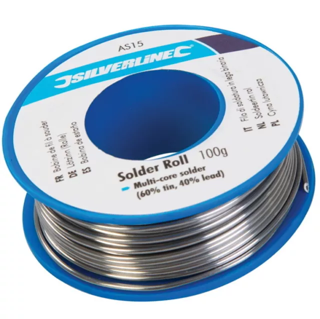 100g Reel Silverline Soldering Wire Electronic Electrician 1mm Tin Lead 60/40