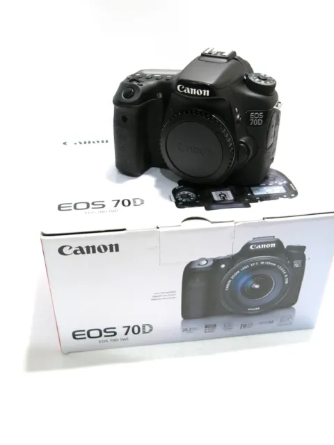 Near Mint Condition Canon EOS 70D 20.2MP Digital SLR Camera  Body w/Box & IB