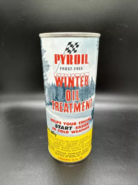 HARD TO FIND - PYROIL Winter Oil Treament Can 15 oz EMPTY..