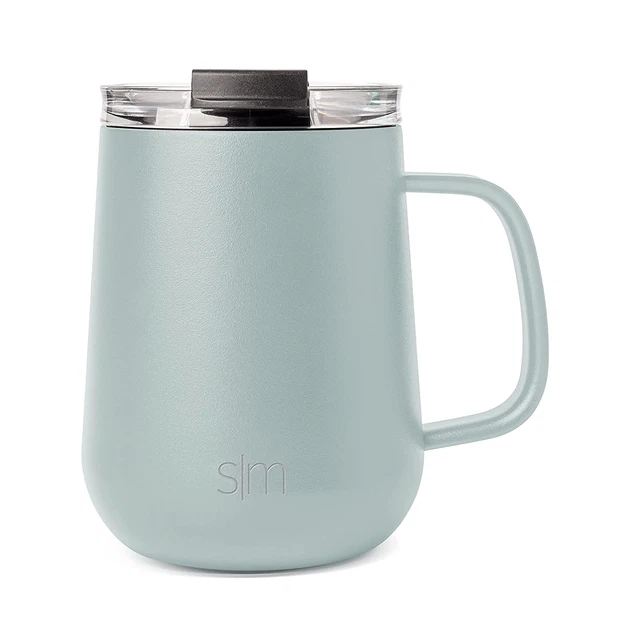Travel Coffee Mug with Lid and Handle | Reusable Insulated Stainless Steel Coffe