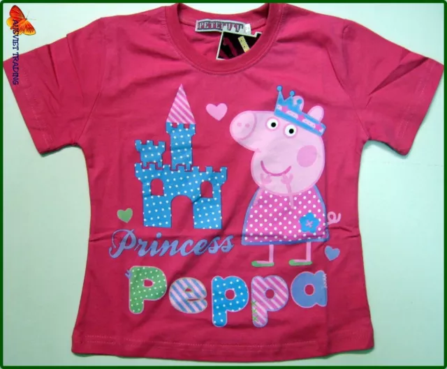 BNWT Peppa Pig Girls kids cartoon Top T-shirt Tshirt 100% cotton new release