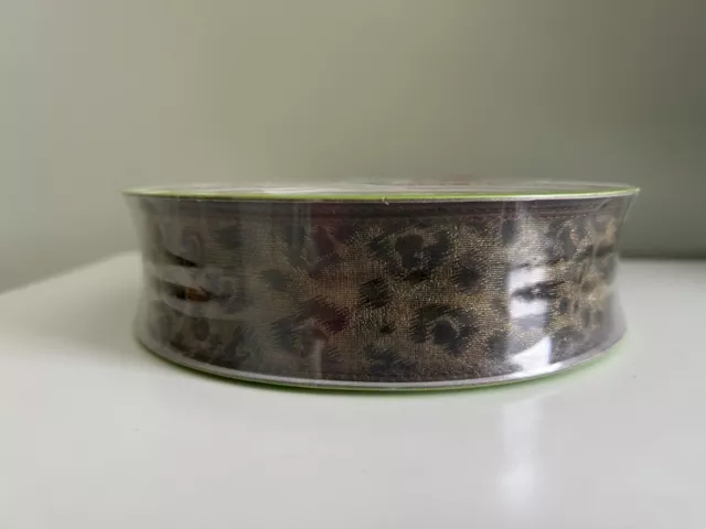 Sam's Club Metallic Leopard Nylon Wire-Edged Ribbon, NEW