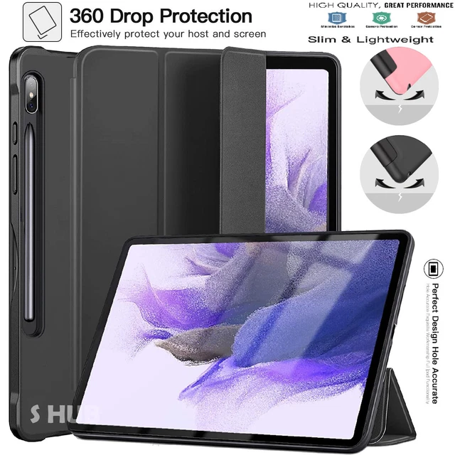 Premium Leather For Samsung Galaxy Tab S7 FE 12.4" (2021) Smart Stand Case Cover