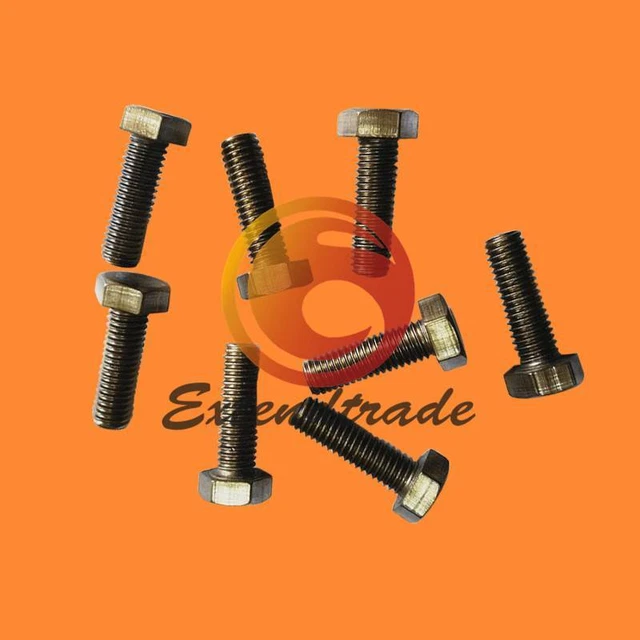 2PCS Boulon à Tête Hexagonale Vis Fixation Titane M8x25 30 35 40 50 60 MM