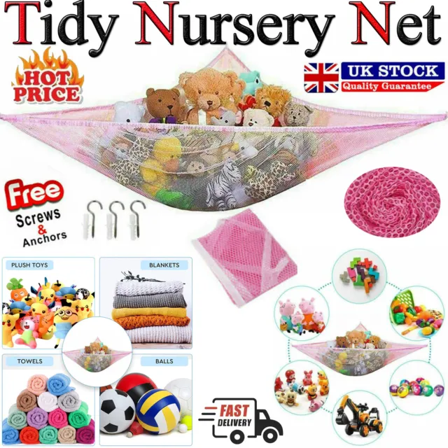 Large Toy Soft Teddy Hammock Mesh Baby Child Bedroom Tidy Storage Nursery Net