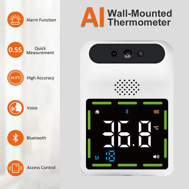 K88 LED AI Infrared Thermometer °C/°F Body/Object Fever Alarm Temperature Meter