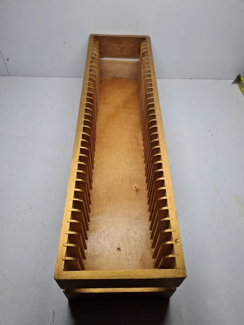 Vintage Gold Wooden Cd Rack Storage
