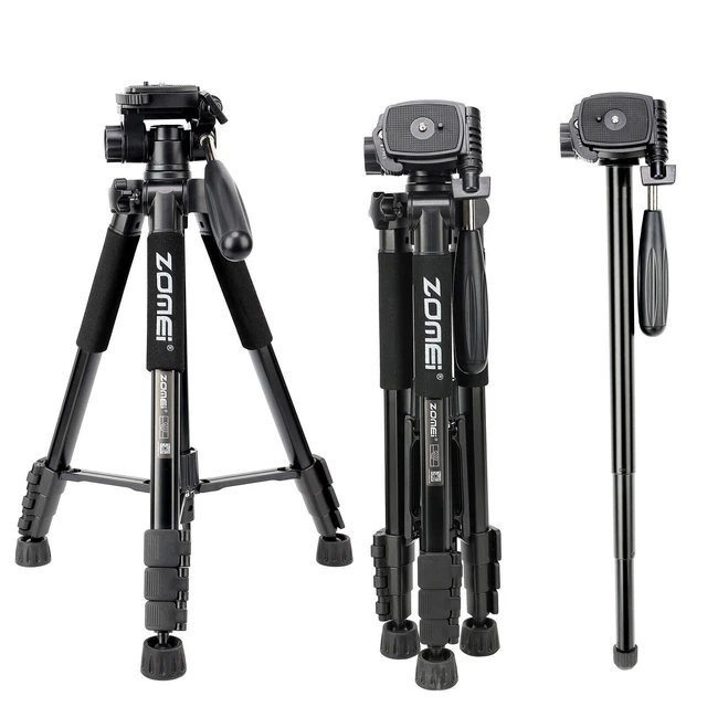 ZOMEI Aluminum Mini Tripod Flexible Monopod&Pan Head stand for DSLR Camera