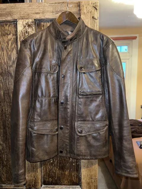 RARE MATCHLESS BROOKLANDS Leather With Wool Panneling Jacket Made in Italy. XL 950.00 PicClick UK