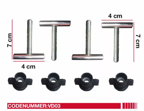 4x Befestigungsschrauben 70mm für VW T5 T6 Halterung Multiflexboard Rastschiene