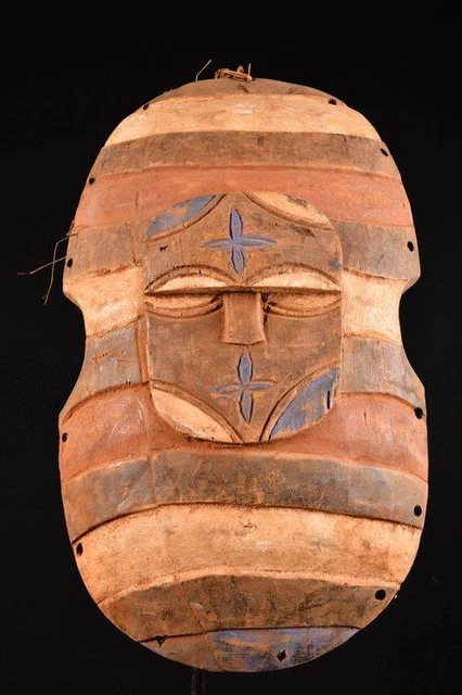 21195 African Old Teke Shield Mask / Mask Dr Congo