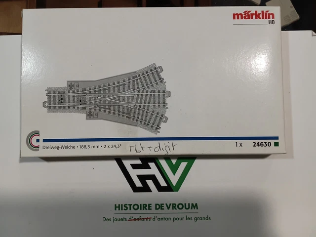 Aiguillage triple | R2 24,3° | Marklin 24630 | 188,3 mm | HO