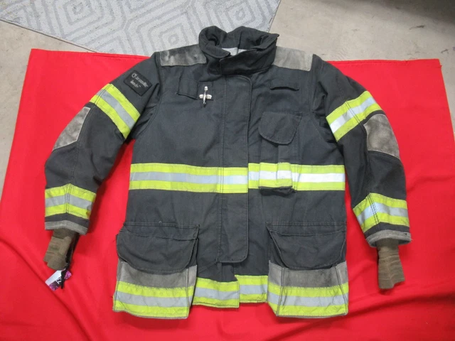 BLACK Lion Janesville 44 X 32 JACKET COAT Firefighter Turnout Bunker Gear TOW