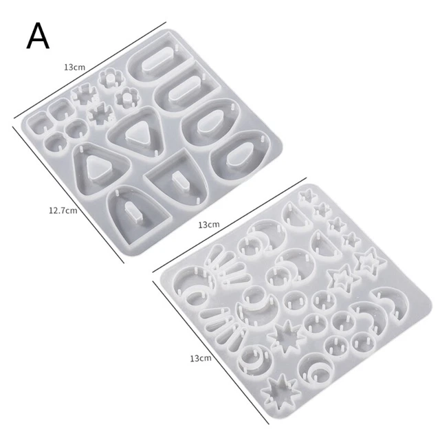 Geometric Earring Resin Molds Star Moon Silicone Mold For DIY Epoxy Jewelry