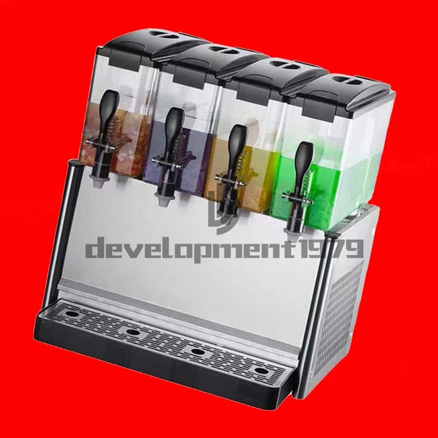 Ein Neu 4 Zylinder Hot Cold Beverage Machine Frucht Saft Maschine 12 4L 220V