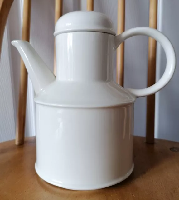 Midwinter Pottery Stonehenge Plain White Coffee Pot Jug 1960's 70's Retro