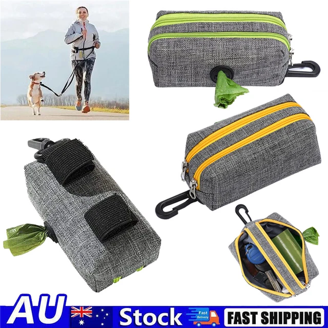 Pet Dog Poop Bag Container Dispenser Puppy Pick-Up Poo Waste Bags Pouch Holder