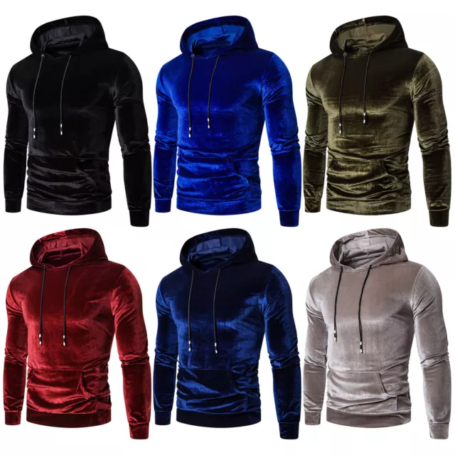 Mens Jacket Sports Sweatshirt Party Hoodie With Pocket Pullover Warm Coats Tops