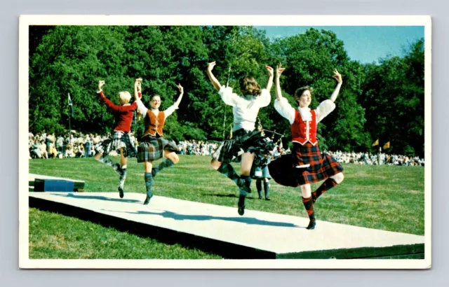 Ligonier Highland Games - Scottish Dancers Kilts - Idlewild Park, PA Postcard