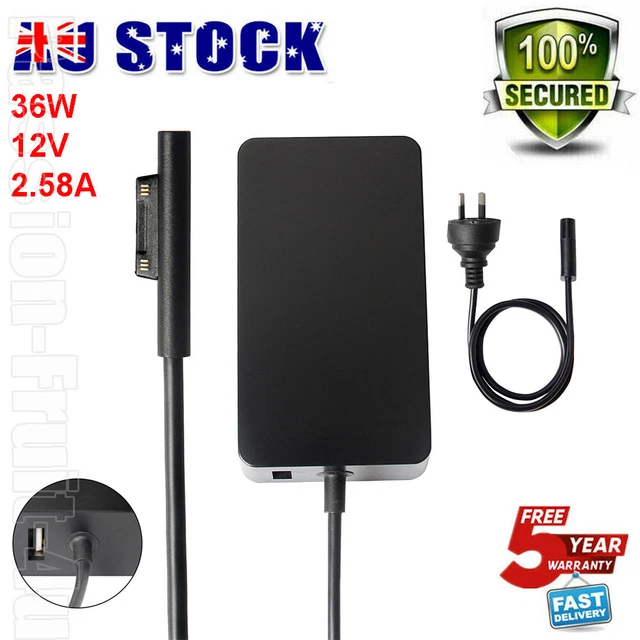 36 Watt For Surface PRO 3/4/5 GO AC Charger Adapter Power Cord 1625 RC2-00001 AU