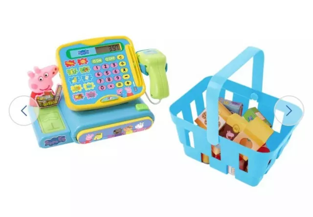 Peppa Pig Till Cash Register And Shopping Basket Food, Shop And Go Set