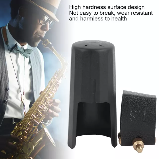 Alto Saxophone Ligature Cap Fasteners PU Leather Plastic Mouthpiece Clip Acc Sap
