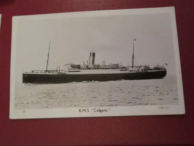 Postcard - RMS "CALGARIC" Posted 1930 (from Liverpool to Bonsall, ne Matlock)
