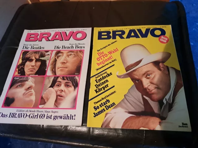 BRAVO NR 1 und 2/1969 komplett, Beach Boys, Mike Landon, Barry Ryan, James Dean