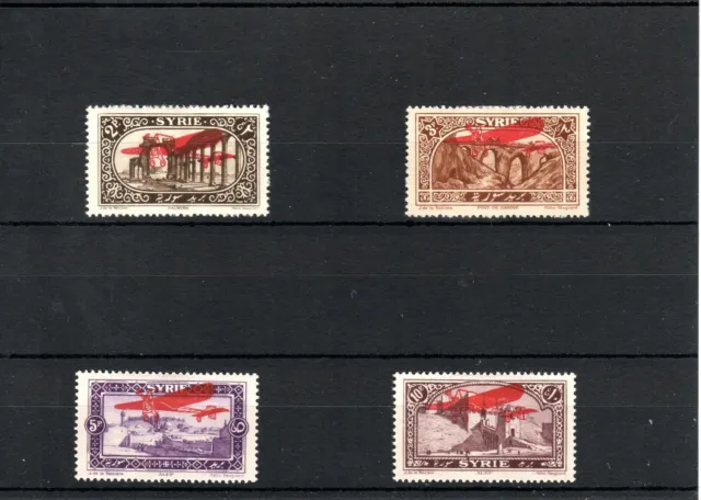 Timbre Syrie France Colonie 1926 Pa N°30/33 Neuf* Mh